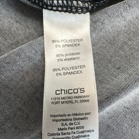 Chico's Skirt Size 1 M Black White Geometric Pattern Long Maxi Pull On Women - Picture 11 of 13